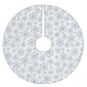 Snowflake Pattern Elegant Grey Kerstfeestdag Kerstboom Rok (Voorkant)