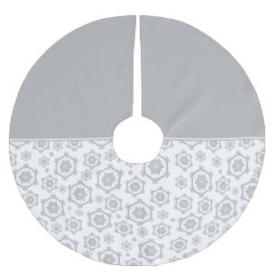 Snowflake Pattern Elegant Grey Kerstfeestdag Kerstboom Rok