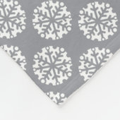 Snowflake Pattern Grey Fleece Blanket Deken (Hoek)