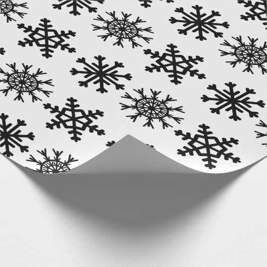 Snowflake Pattern Holiday Gift Wrapping Paper Cadeaupapier (Hoek)