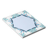 Snowflake Pattern Icy Winter Colors Notitieblok (Schuin)