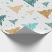 Snowflake Pattern kerstboom Cadeaupapier (Hoek)