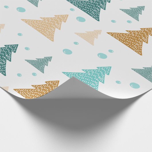 Snowflake Pattern kerstboom Cadeaupapier (Hoek)