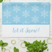 Snowflake Pattern Laat het sneeuwen Theedoek (Gevouwen)