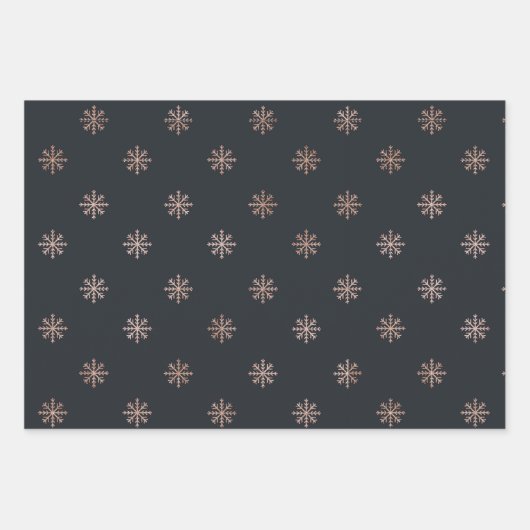 Snowflake Pattern Moderne Elegante Winter Waterver Inpakpapier Vel (Voorkant 2)