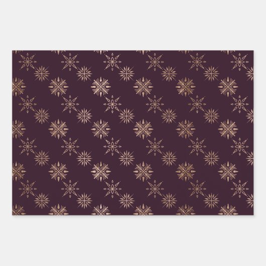 Snowflake Pattern Moderne Elegante Winter Waterver Inpakpapier Vel (Voorkant)