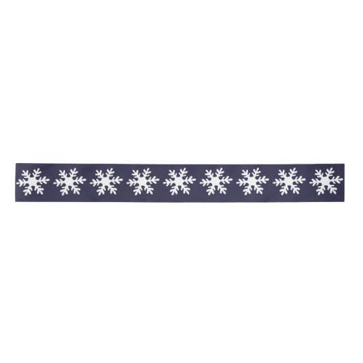 Snowflake Pattern Navy Blue Holiday Lint (Voorkant)