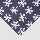 Snowflake Pattern Navy Blue Holiday Tissuepapier (Detail)