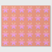 Snowflake Pattern Ombre Salmon Pink Oranje Cute Cadeaupapier (Vlak)