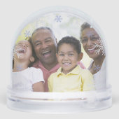 Snowflake Personalized Keepsake Family Photo Sneeuwbol (Achterkant)