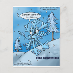 Snowflake Philosophers Funny Gifts T - shirts Kaar Briefkaart