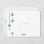 Snowflake Photo Cartes de fin de année personnalis (Dos)