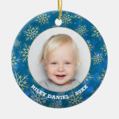 Snowflake Photo Ceramic Ornament (Voorkant)