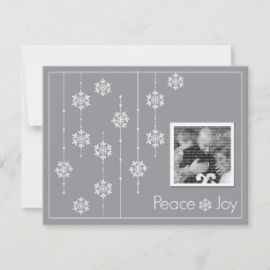 Snowflake Photo Custom Holiday Cards Feestdagenkaart