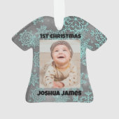 Snowflake Photo personnalisée 1er Noël (dos)