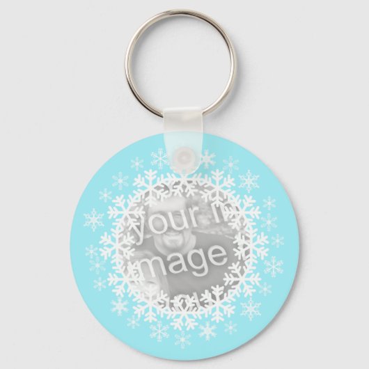 Snowflake Photo Sleutelhanger (Voorkant)