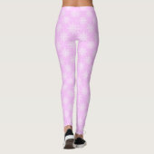 Snowflake Pink Pastel Pattern Kerstfeestdag Leggings (Achterkant)