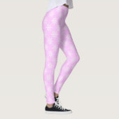 Snowflake Pink Pastel Pattern Kerstfeestdag Leggings (Rechts)