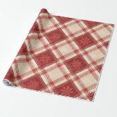 Snowflake Plaid Cadeaupapier (Uitgerold)