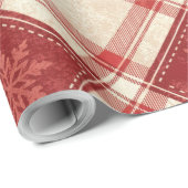 Snowflake Plaid Cadeaupapier (Rol Hoek)