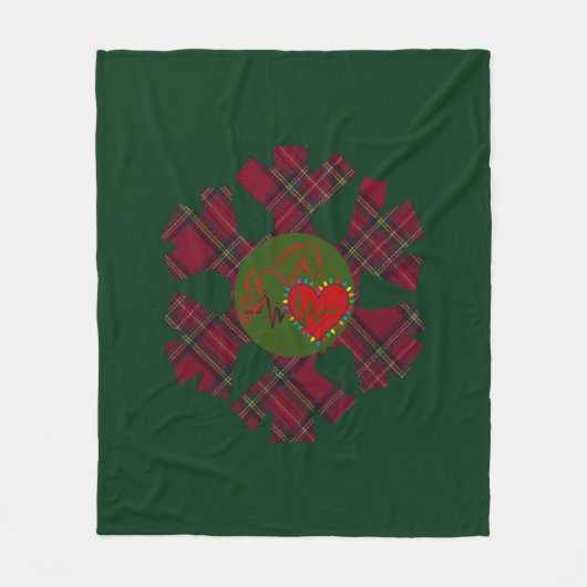Snowflake Plaid Fleece Blanket (Voorkant)