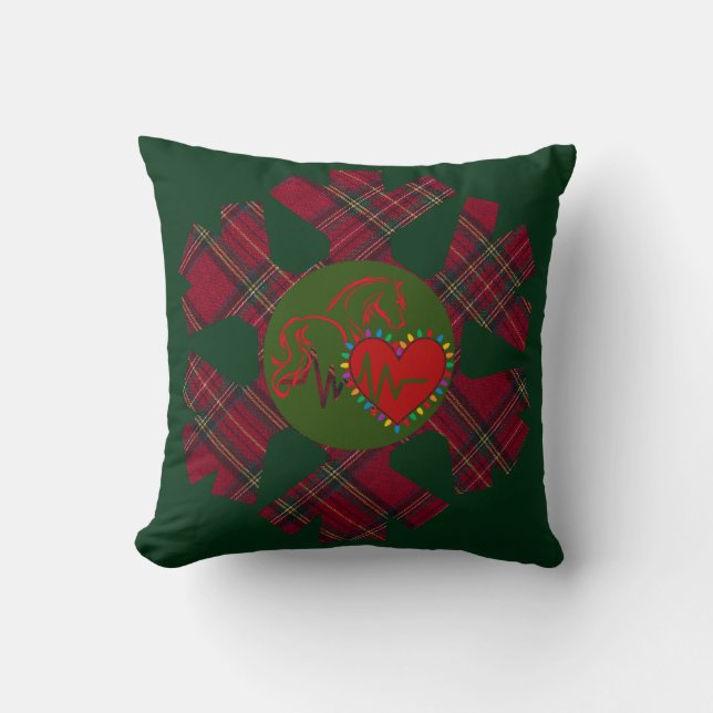 Snowflake Plaid Throw Pillow Kussen (Voorkant)
