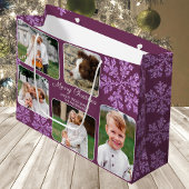 Snowflake Plum Bling 5 Foto Collage Kerstmis Groot Cadeauzakje