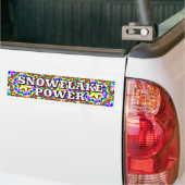 SNOWFLAKE POWER ( you may change the words ) Bumpersticker (Op Truck)