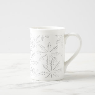Snowflake Print Porselein Kop