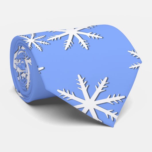 Snowflake Print Stropdas (Opgerold)