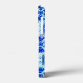 Snowflake Quit Pattern - Cobalt Blue en White Case-Mate iPhone Case (Achterkant / Links)