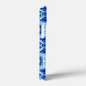 Snowflake Quit Pattern - Cobalt Blue en White Case-Mate iPhone Case (Achterkant / Rechts)