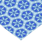 Snowflake Quit Pattern - Cobalt Blue en White Korte Tafelloper (Hoek)