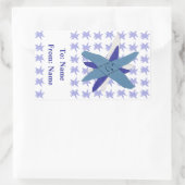 Snowflake Rechthoekige Sticker (Tas)