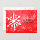 Snowflake Recipe Card Briefkaart (Voorkant / Achterkant)