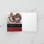 Snowflake Red Black Pset-Kaart voor kerstmis Feestdagen Kaart (Binnen)