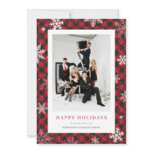 Snowflake Red Buffalo Plaid Fotobedrijf