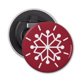 Snowflake Red Button Flesopener
