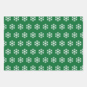 Snowflake Red, Green and Blue Kerstmis Inpakpapier Vel (Voorkant 2)