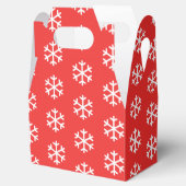 Snowflake Red Kerstmis-fort Bedankdoosjes (Geopend)
