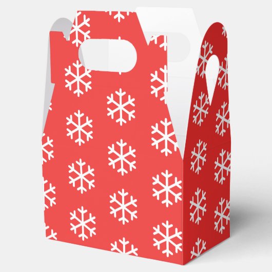 Snowflake Red Kerstmis-fort Bedankdoosjes (Geopend)
