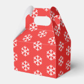 Snowflake Red Kerstmis-fort Bedankdoosjes (Voorkant Zijde)