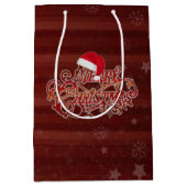 Snowflake Red Stripes Sacs cadeaux casquettes de N (Devant)