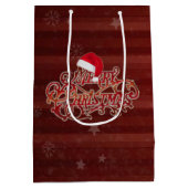 Snowflake Red Stripes Sacs cadeaux casquettes de N (Dos)