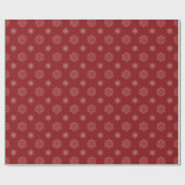 Snowflake Red Wrapping Paper Cadeaupapier (Vlak)