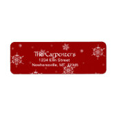 Snowflake retouradres-labels etiket (Voorkant)