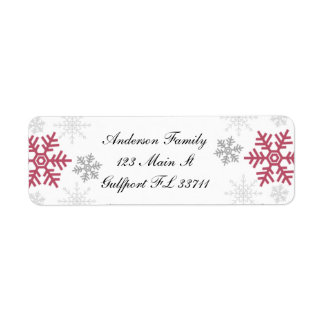 Snowflake Retouradreslabels Etiket