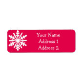 Snowflake Return Address Labels (Voorkant)