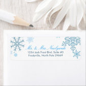Snowflake Return Address Labels (Malibu Silver) (Insitu)