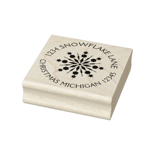 Snowflake Return-adres Rubberstempel (Stempel)